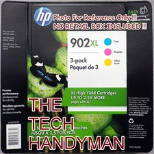 3-PACK HP GENUINE 902XL COLOR INK NO RETAIL BOX OFFICEJET PRO 6965 6966 6968