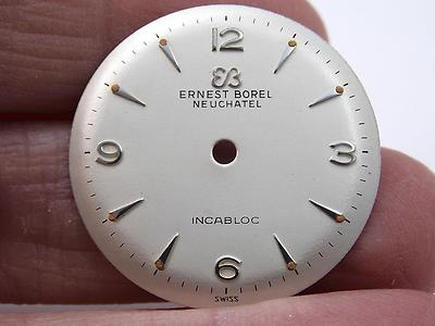 Ernest Borel Neuchatel Incabloc Vintage Watch Dial Pearl Mens 26.5mm New Old Stk