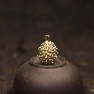 Pure Brass Fruit King Durian Key Chain Pendant Car Hanging Tea Pet Ornament Toy