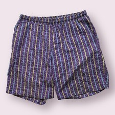 Vintage Pacific Scene Beach Surf Shorts 80s 90s Size L Abstract Pattern