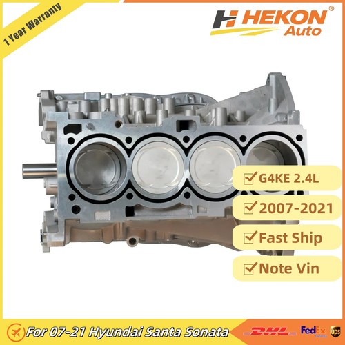 Short Block Engine Assy For 07-21 Hyundai Santa Sonata Tucson Optima G4KE 2.4L