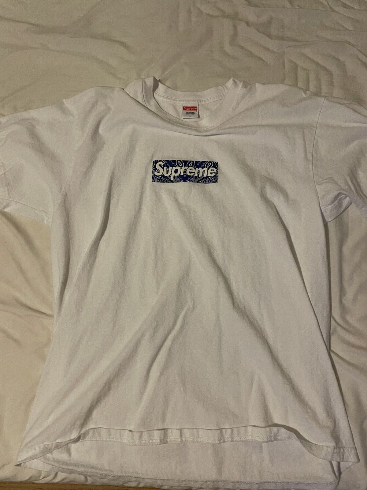 L】supreme bandana boxlogo tee-