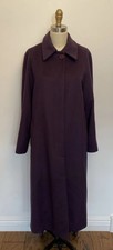 Womens Louis Dell'olio 100% Italian Cashmere Purple/plum Long Coat M/chest 39"