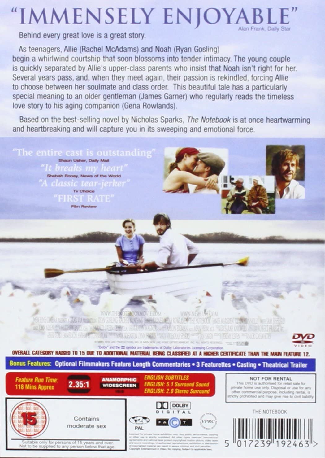 The Notebook (DVD) (UK IMPORT) 5017239192463 eBay