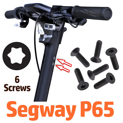6x Torx Head STEM NECK SCREWS Segway Ninebot P65 Scooter Star Nut Bolts Security