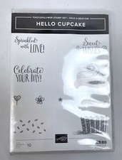 Stampin Up Christmas Hello Cupcake Photopolymer Clear Stamp Set