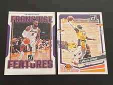 (2) 2023-24 Panini Donruss Franchise Features LeBron James #23 + Base #2 Lakers