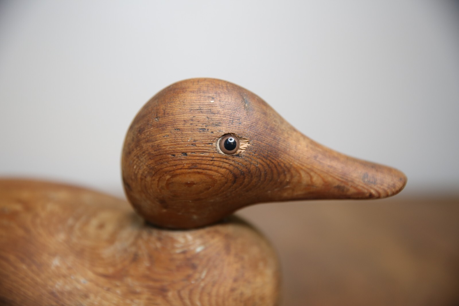 Antique carved wooden duck decoy w/ anchor ring and weight wood hunting decoy eBay