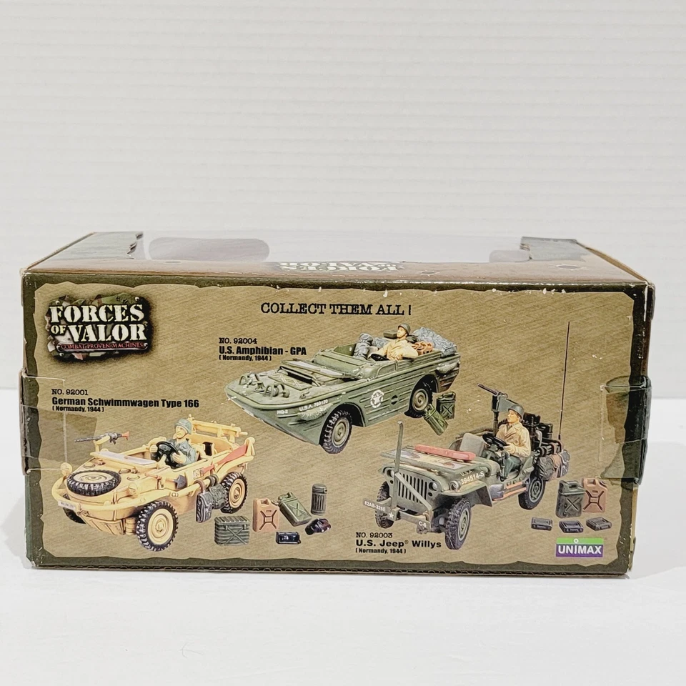 Forces of Valor US Amphibian Jeep Normandy 1944 1:32 Die Cast Vehicle 92000 NEW - Image 4 of 4