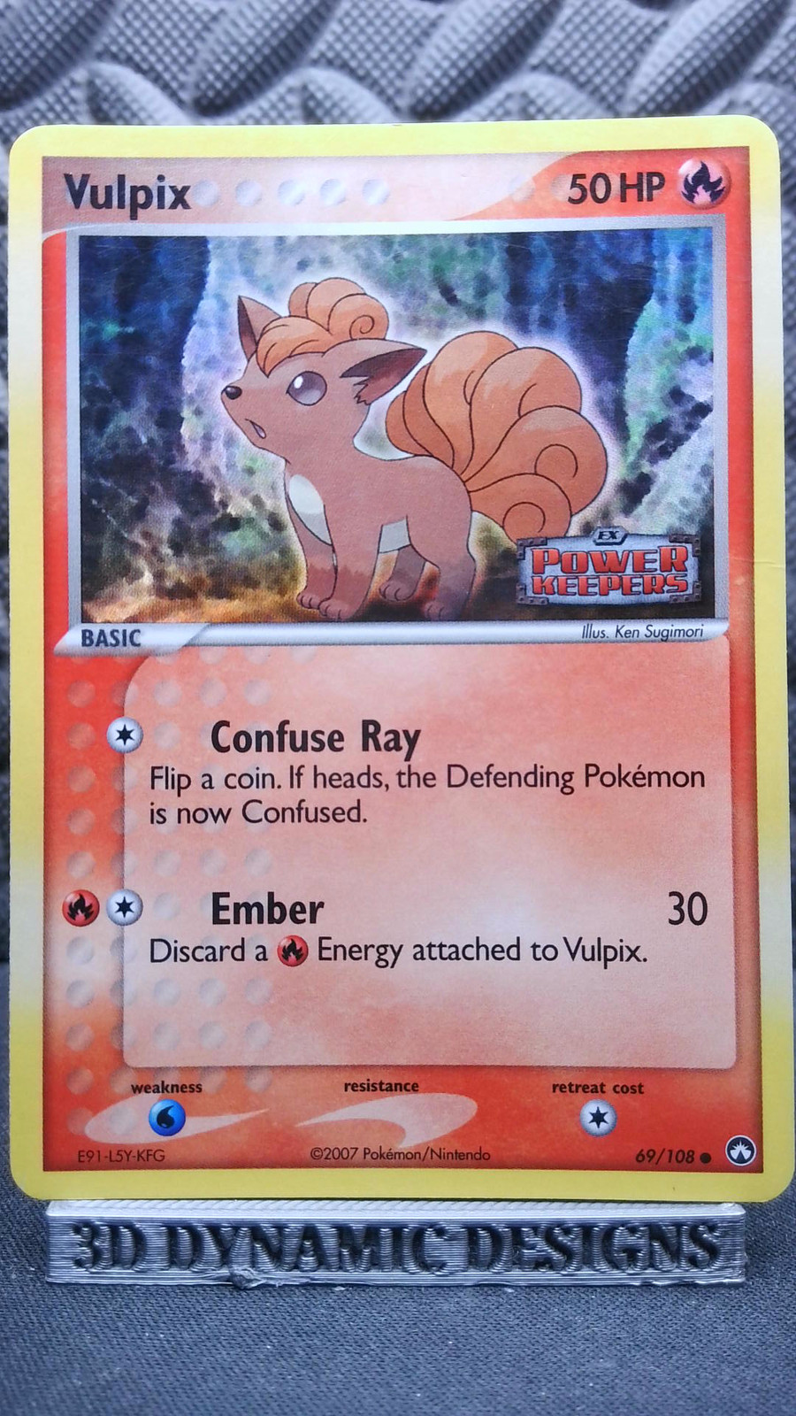 | Pokemon Vulpix  69/108 REVERSE Holo STAMPED Power Keepers MP 🔥 |