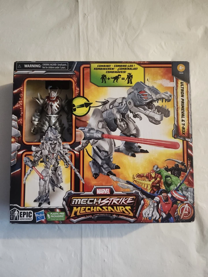 Marvel Mech Strike Mechasaurs Ultron Primeval & T-R3X Action Figures - Image 2 of 4