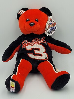 Team Speed Bears NASCAR Teddy Plush Dale Earnhardt #3 Red & Black NWT 1999 Vntg