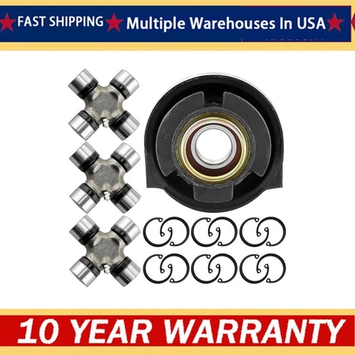 For Nissan 98-04 Frontier 87-95 Pathfinder Driveshaft Center Bearing & U-Joints