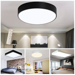 Led Deckenlampe Dimmbar Deckenleuchte Wohnzimmer Lampe Acryl Mit Fernbedienung Ebay