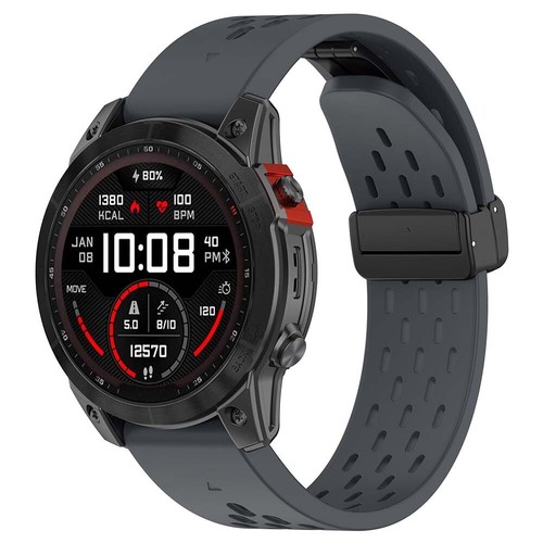 Schnell Passendes Silikon-Uhrenarmband Für Garmin Fenix 3Hr 5 5X Plus 6 : - Picture 14 of 21