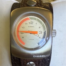 Diesel Quartz Analog Rectangle Watch Brown Le...