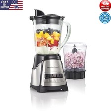 Blender & Chopper Combo 40oz Glass Jar Wave~Action System Stainless Blades New