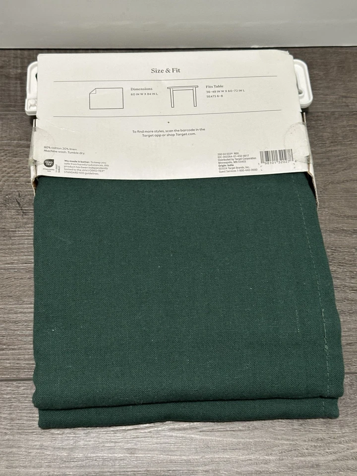 Mantel rectangular umbral W60''x L84''asientos 6-8, nuevo, lavable a máquina Foto 3 de 3