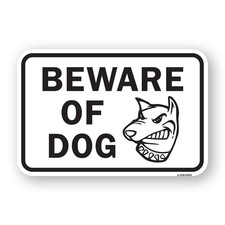Beware Of Dog W Graphic Heavy Gauge Aluminum Parking Sign Rust Proof