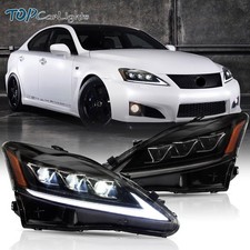 VLAND Pair LED Projector Headlights For 06-13 Lexus IS250 IS350 ISF w/Sequential