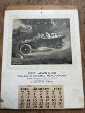 Vintage 1918 Chevrolet Car Calender