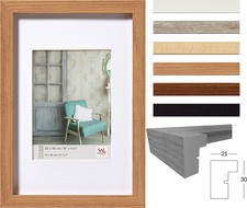 Walther Holzrahmen Stockholm gemasert Blockprofil Passepartout