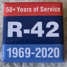 NYC MTA subway R-42 car 1969-2020 TA pin new free shipping