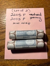 (2 P rolls) 2005 Nickel P & P  SET T/T H/T Mint rolled Westward Journey