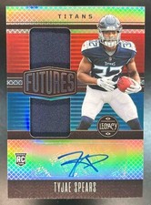2023 Panini Legacy Tyjae Spears Futures Dual Patch Auto /249 MEM RC Titans