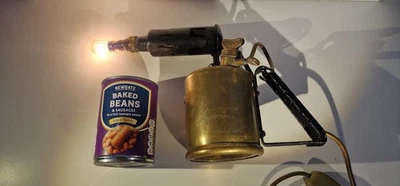 Vintage BURMOS Pattern A 1-Pint Paraffin Blowlamp – Converted Electric Lamp - Image 1 of 4
