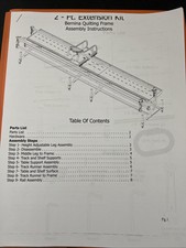 Bernina Quilt Frame 2FT Extension Kit Manual ...