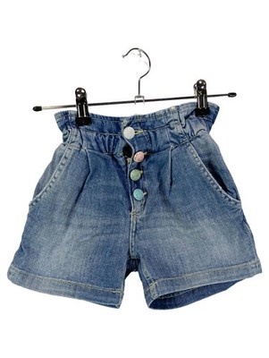 DONDUP Jeans-Shorts Mädchen Gr. 98 Blau Casual Sommer mit bunten Knöpfen
