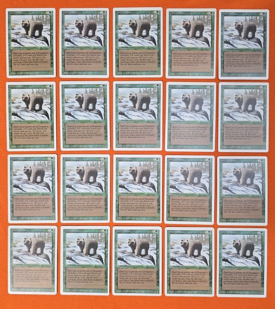 🟢(20 CARD LOT) 1994 MAGIC THE GATHERING GRIZZLY BEARS REVISED 3RD ED PLAYED 🟢1