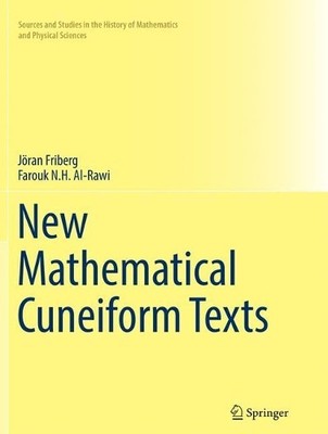 New Mathematical Cuneiform Texts - 9783319830902