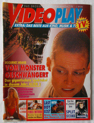 Videoplay - Nr. 9 (September) / 1992 - Sigourney Weaver ALIEN 3, LAST BOY SCOUT
