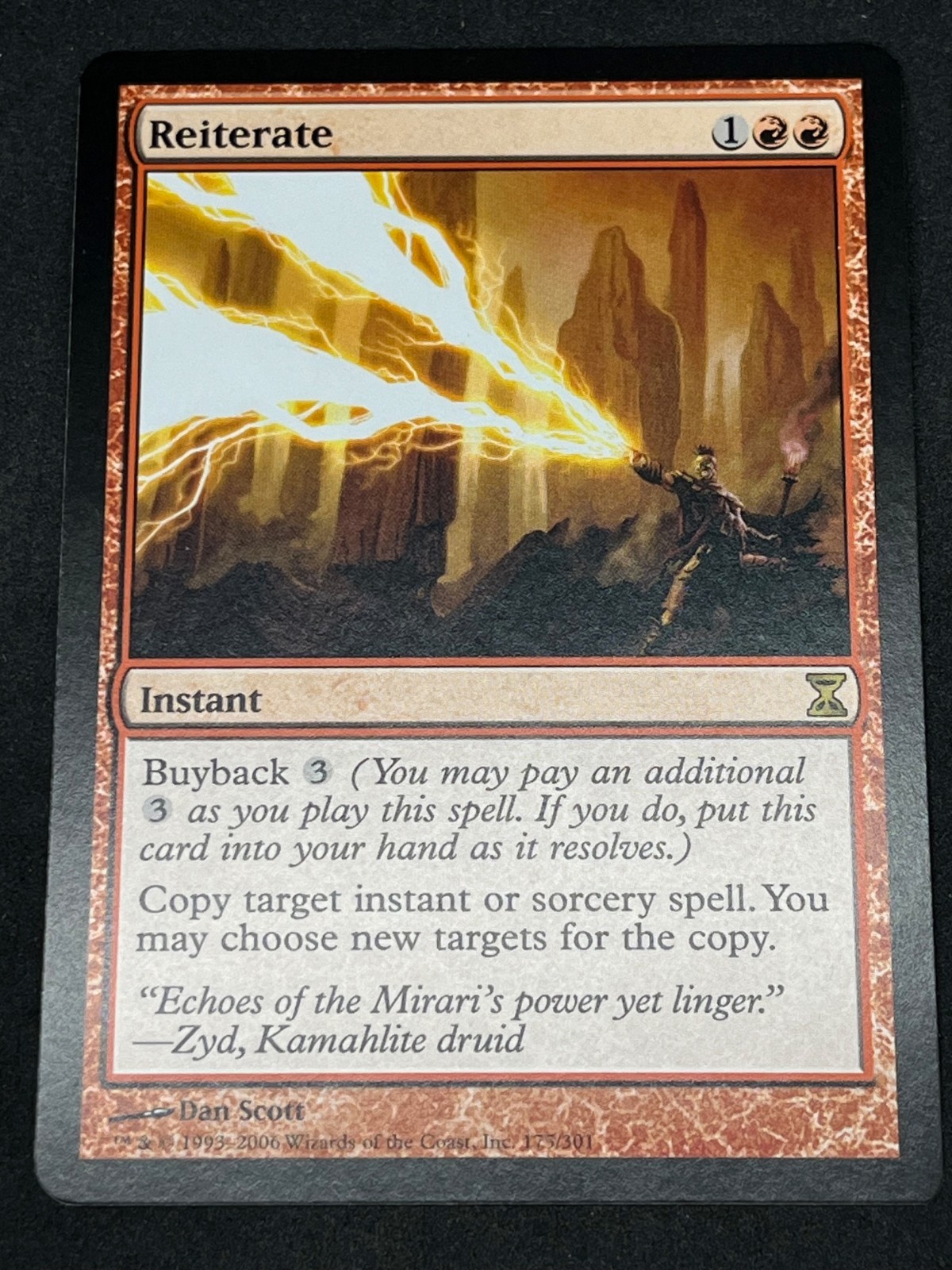 Magic the Gathering MTG Reiterate Red Time Spiral Rare