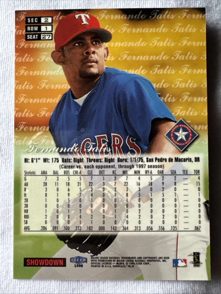 Flair Showcase 1998 - fila 1 Fernando Tatis #27 Foto 2 de 2