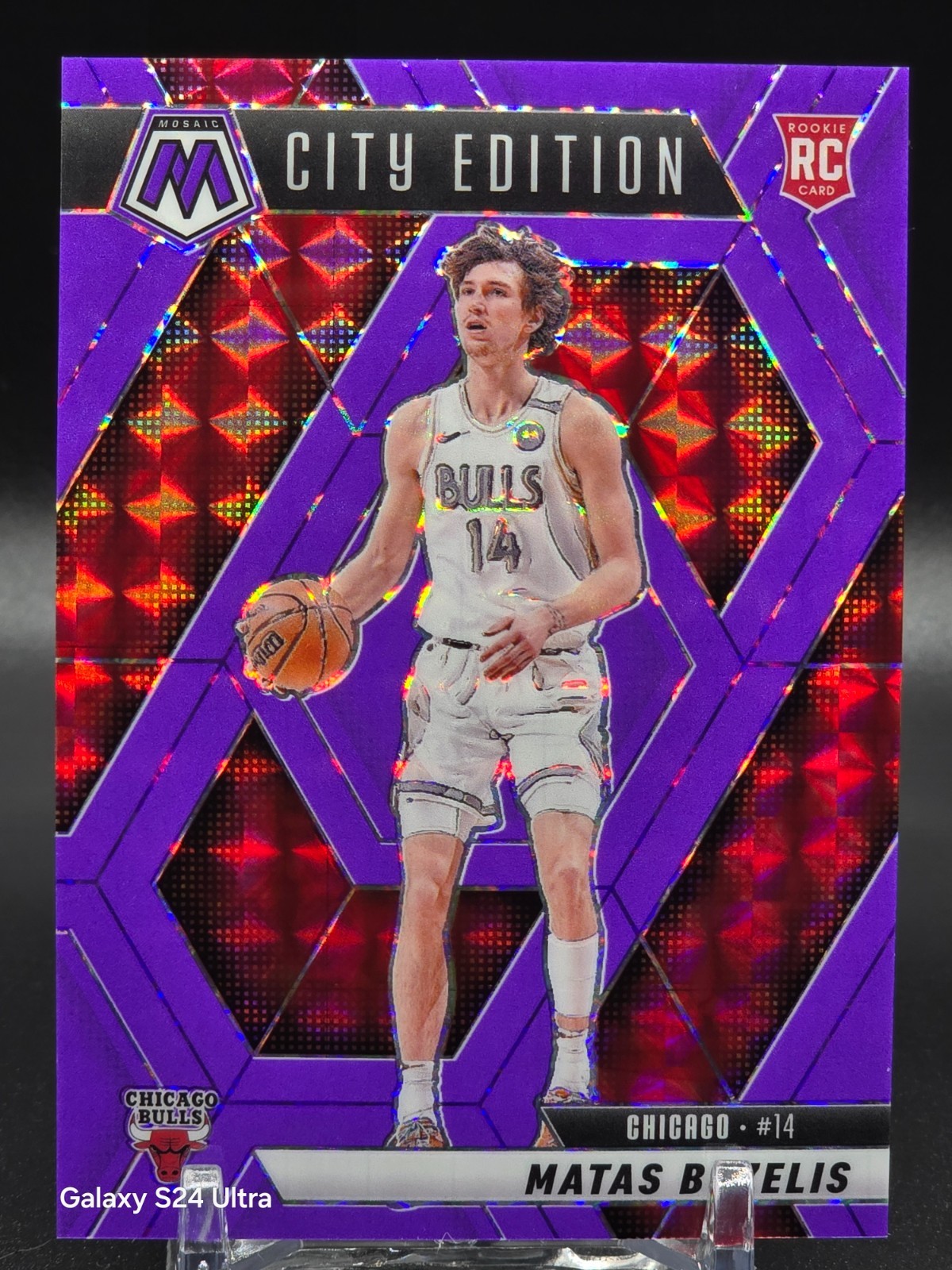 2024-25 Panini Mosaic City Edition Matas Buzelis RC #273 Purple Fluorescent /249