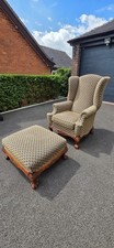 Georgian style Wingback Armchair and Martching Footstool