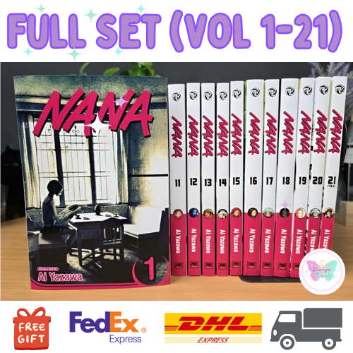 Nana Manga English Full Set Vol 1–21 Complete Series Premium Paper