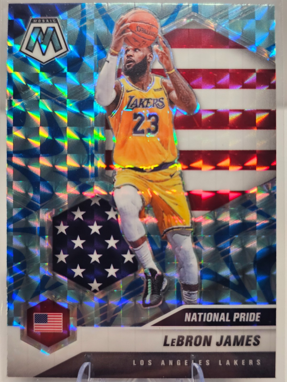 2020 Mosaic National Pride Reactive Blue Prizm - LeBron James #247
