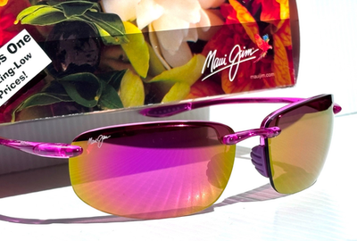 Maui Jim HOOKIPA Translucent Pink POLARIZED Sunrise Pink Lens