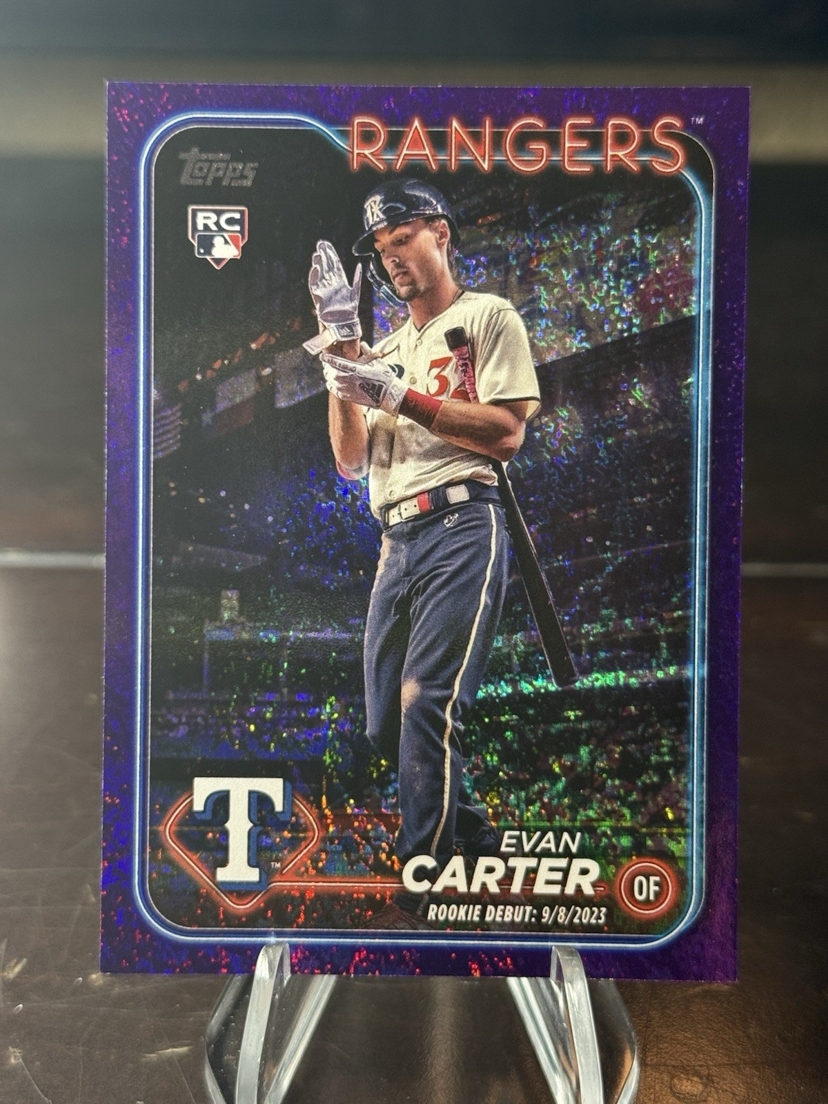 2024 Topps Update - Rookie Debut Evan Carter #US58 Purple Holo Foilboard /799