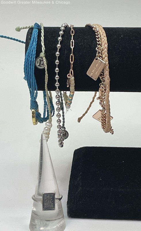 Pura Vida Assorted Woven Adjustable Bracelets & "The Express Ring" 17.9g