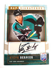 06 07 BE A PLAYER SIGNATURES AUTO STEVE BERNIER SJ SHARKS