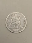 1887 Seated Liberty Silver Dime 10c