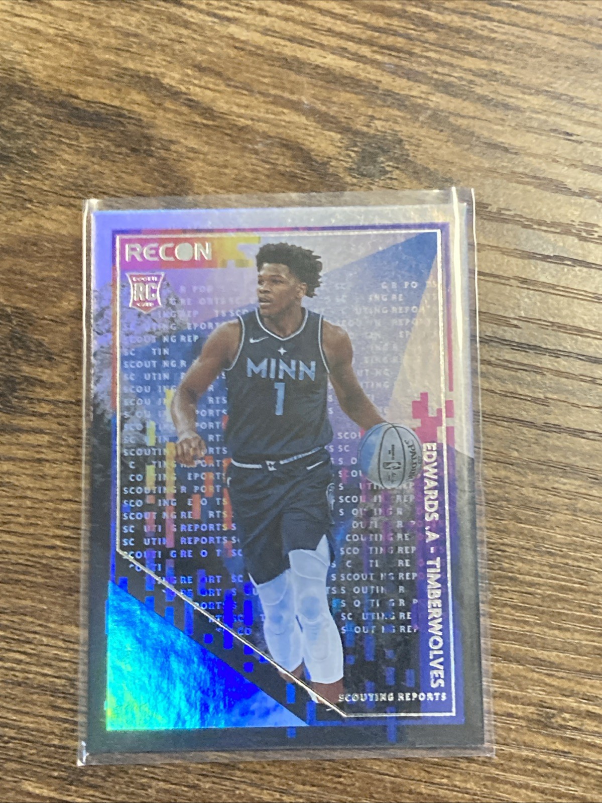 2020-21 Panini Recon Anthony Edwards Scouting Report Holo Rookie #3