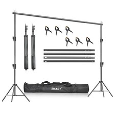 EMART 10x8.5Ft Heavy Duty Backdrop Stand Adjustable Banner Stand for Photo ...