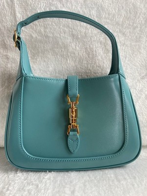 Authenticated Gucci Mini Calfskin Jackie 1961 Crossbody Blue | eBay