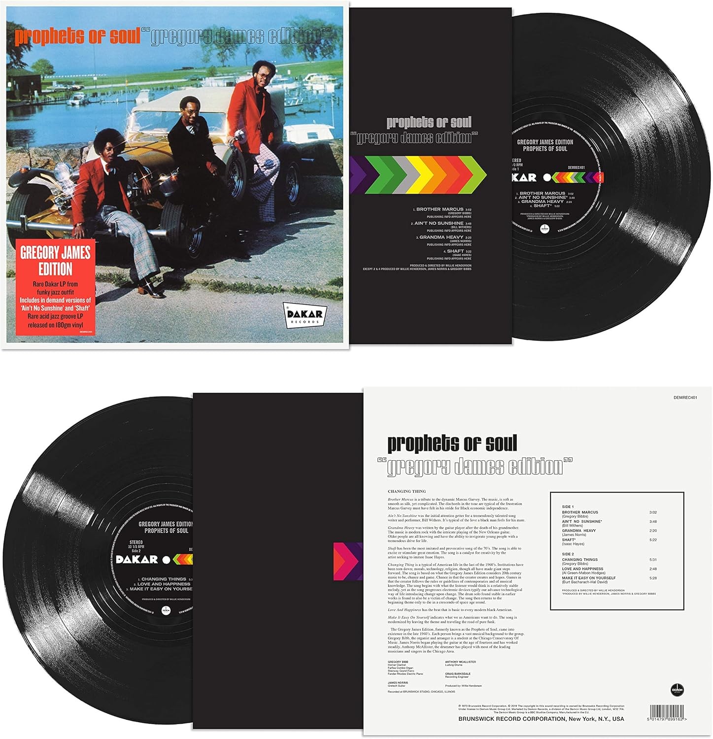 Gregory James Edition - Prophets Of Soul (Vinyl LP 2019, Reissue DEMREC401)